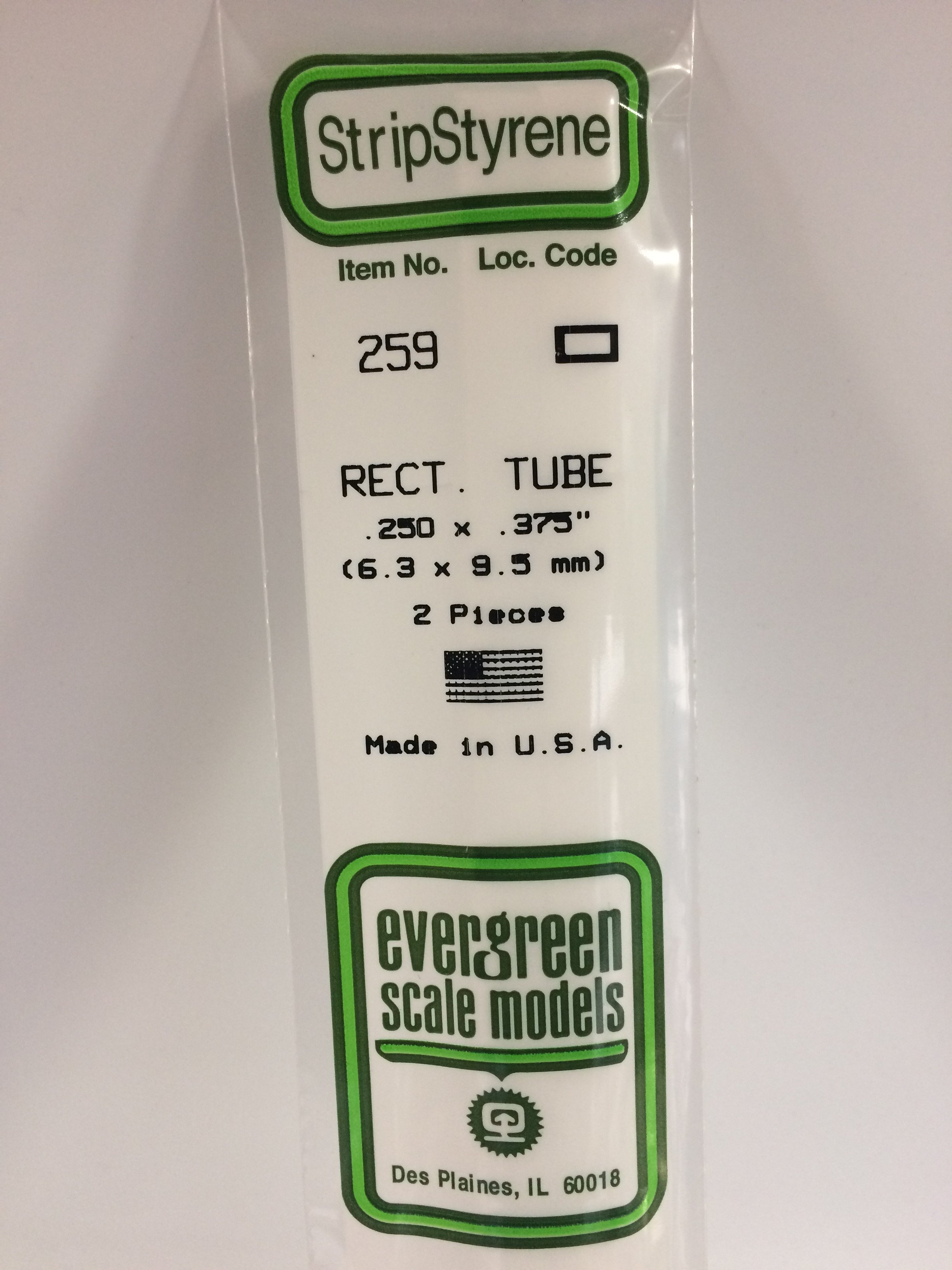 Rectangular Tubing .250" x .375" 2-Pieces