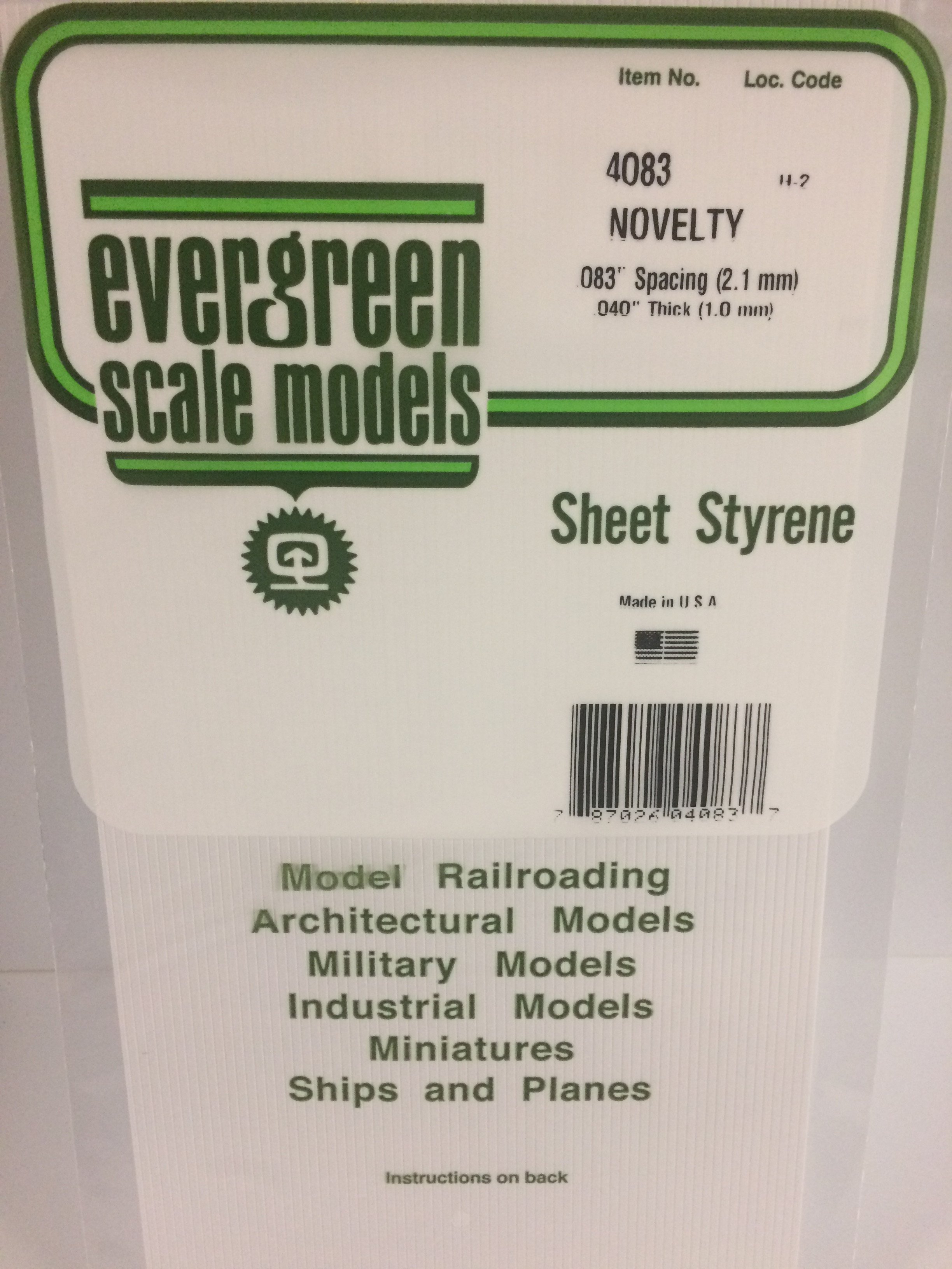Novelty Siding .083" Spacing