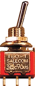 SPDT 6-amp on-on Toggle Switches 6-pack