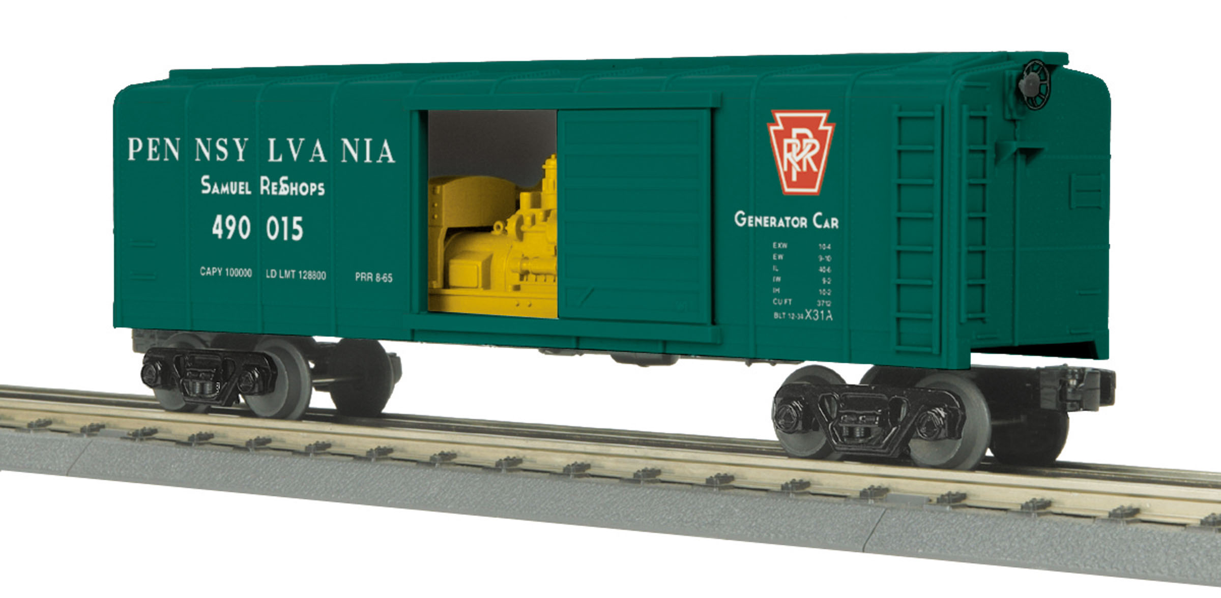 Pennsylvania Railroad rounded roof boxcar with generator