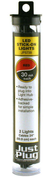 Just Plug™ Red LED Stick-On Lights