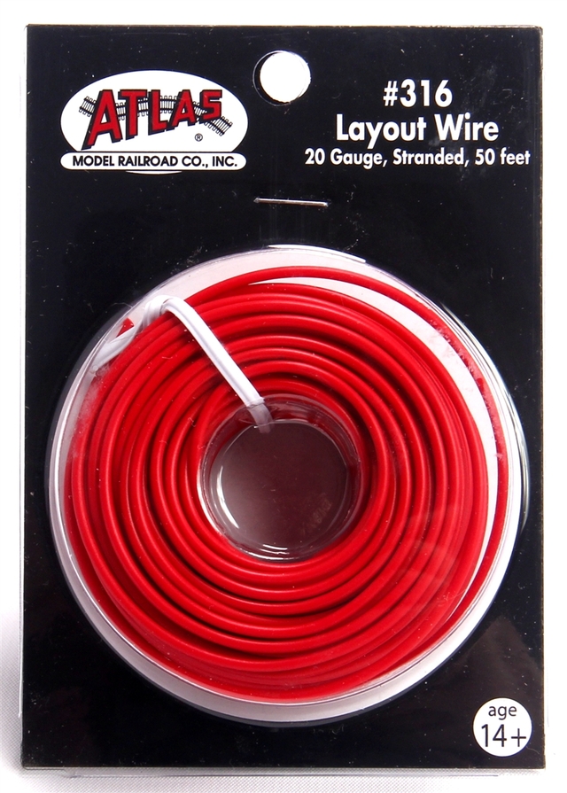 layout wire: red 50 feet 20 gauge stranded