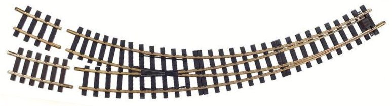 G Gauge R3-R5 7.5 Degree Manual Curved Switch Right Hand
