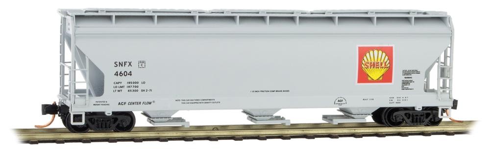 Shell Oil Company 3-bay covered hopper #4604
