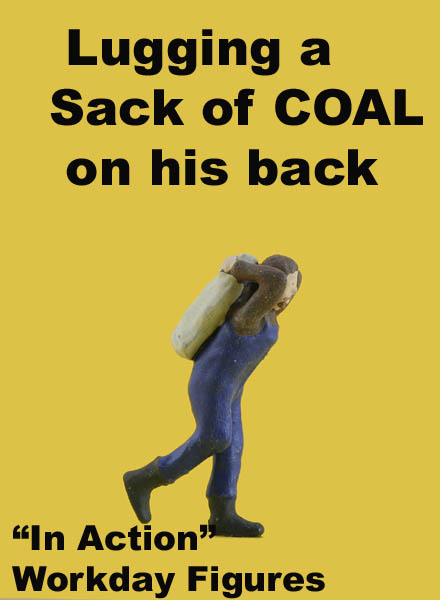Coal Worker Lugging Coal Sack