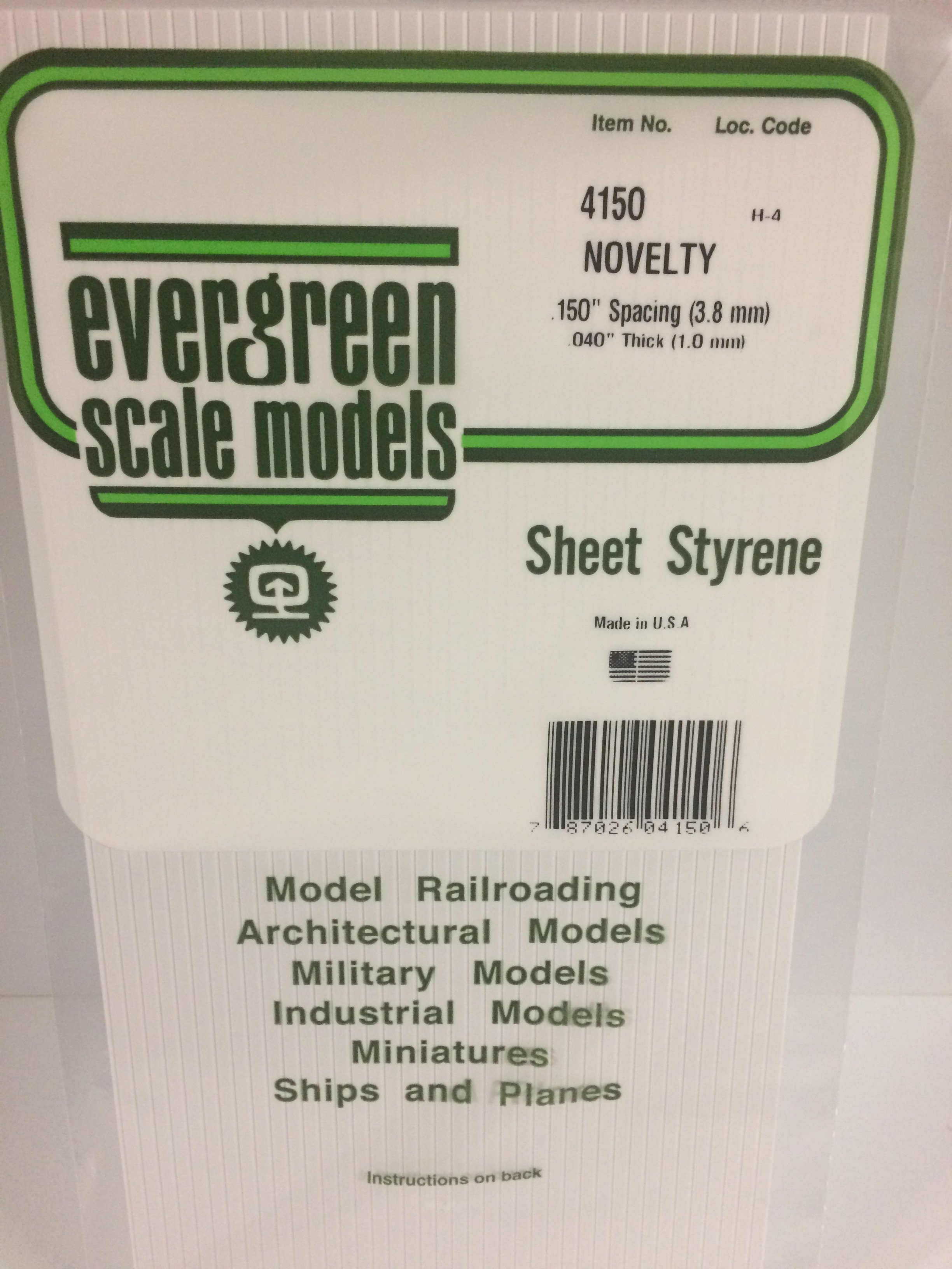 Novelty Siding .150" Spacing