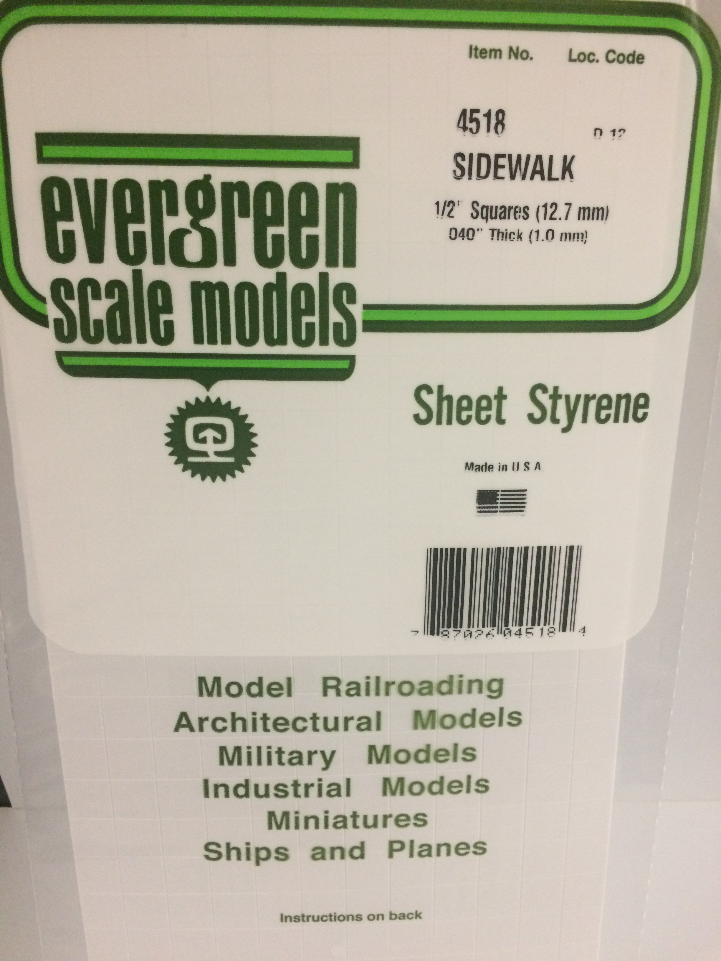 Sidewalk 1/2" Squares 1-Sheet
