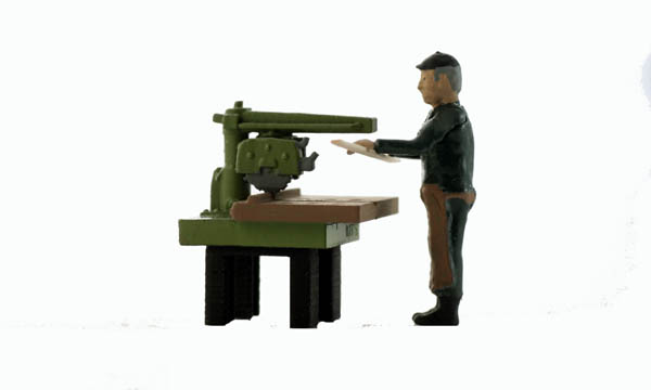 Woodworker and his Radial Arm Saw set