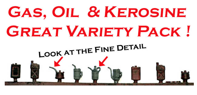 Gas, Oil & Kerosene Cans variety pack