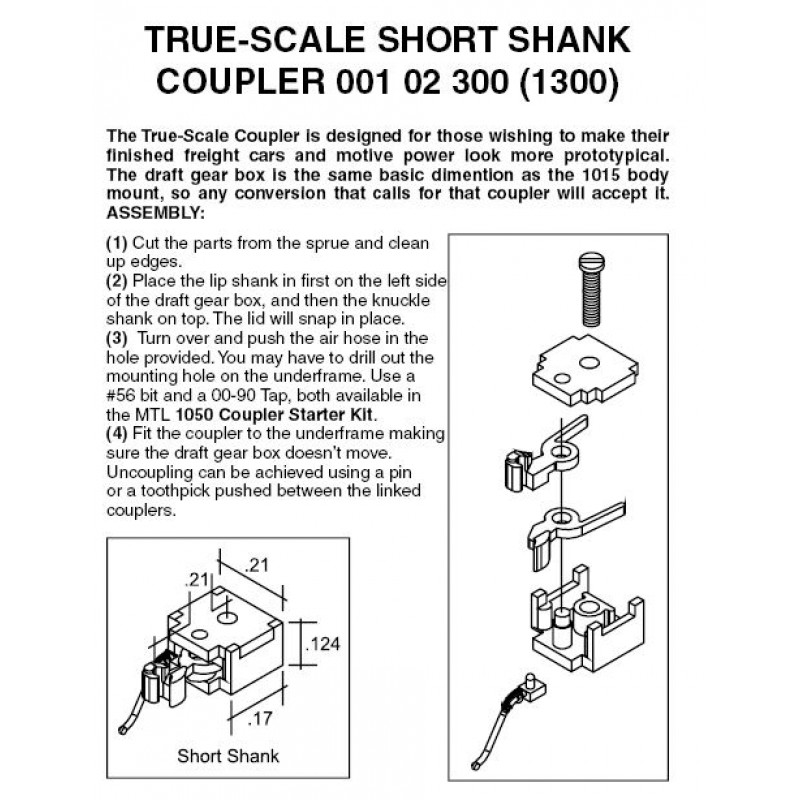 True-Scale Short Shank Coupler