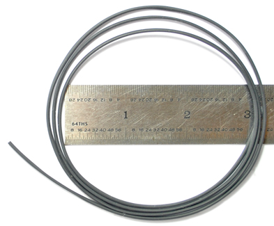 3' Black 3/64" OD Heat Shrink Tubing