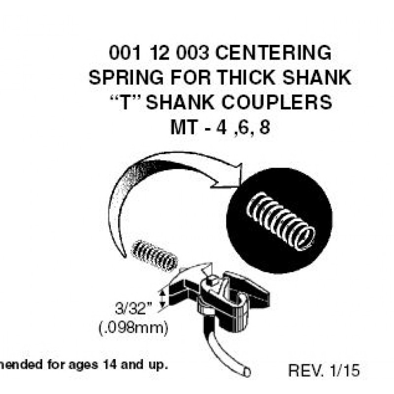 replacement N-3 centering springs (one dozen) for T shank
