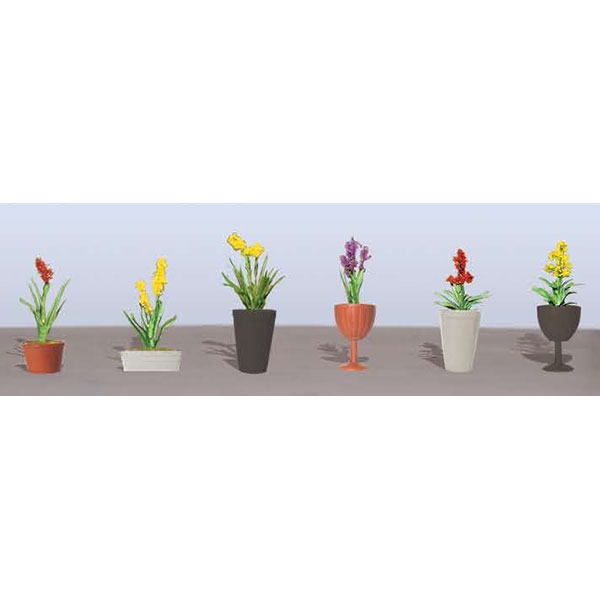 Assorted Potted Flower Plants #2 7/8" tall 6-pack
