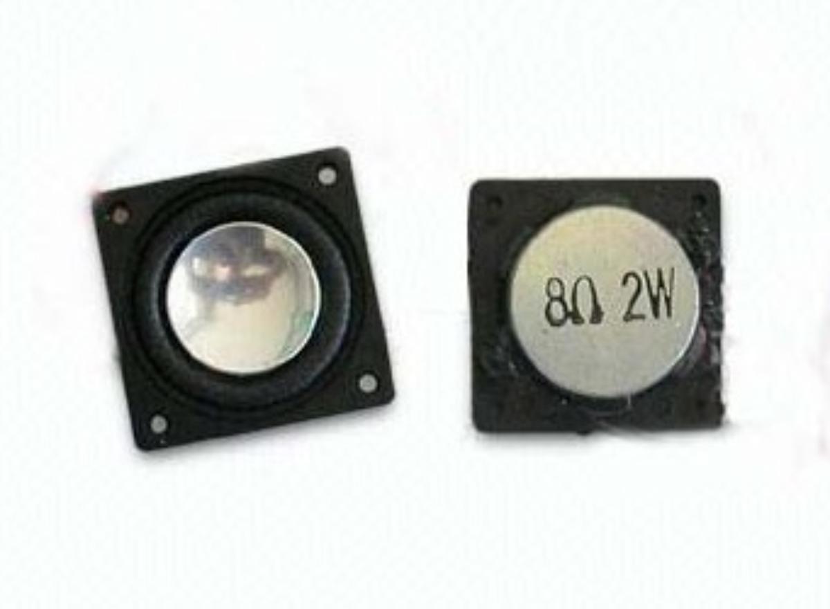 8 ohm, 2 watt, 20mm x 20mm x 9.5mm speaker