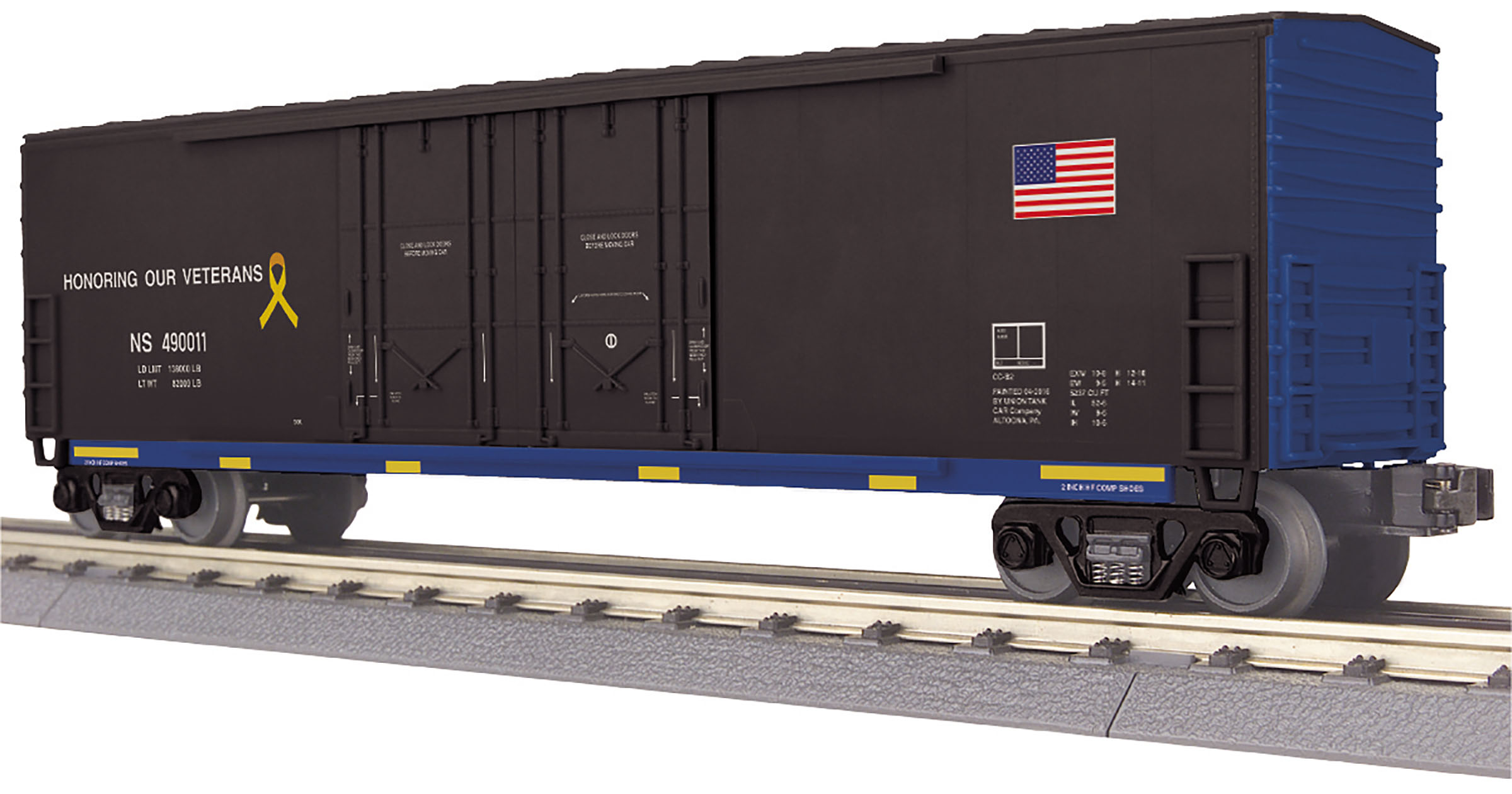 Norfolk Southern “Honoring Veterans” 50' double plug door boxcar