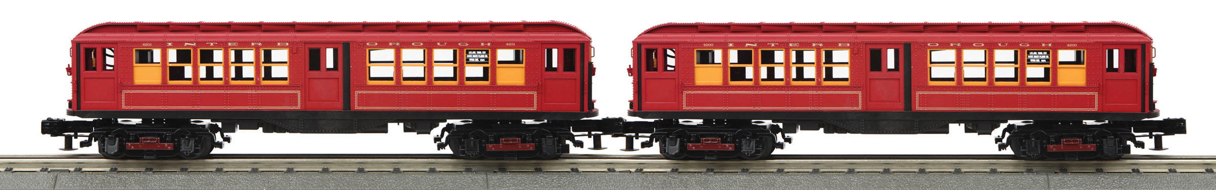 MTA red LO-V 2-car subway add-on non-powered
