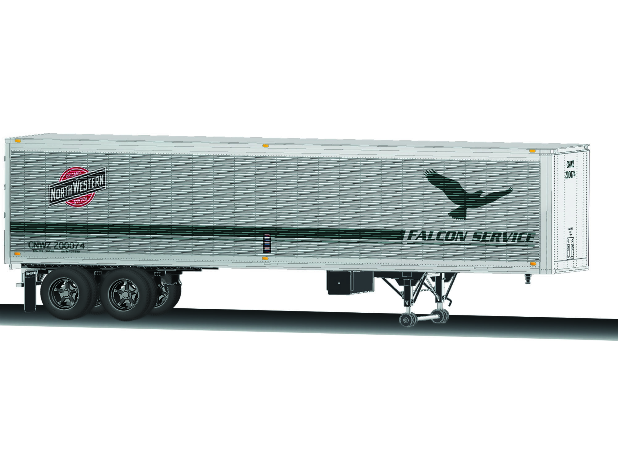 Chicago & Northwestern 40' trailer 2-pack