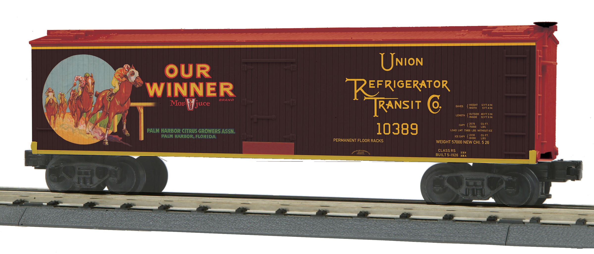 Our Winner Juice 40' wood sided reefer car