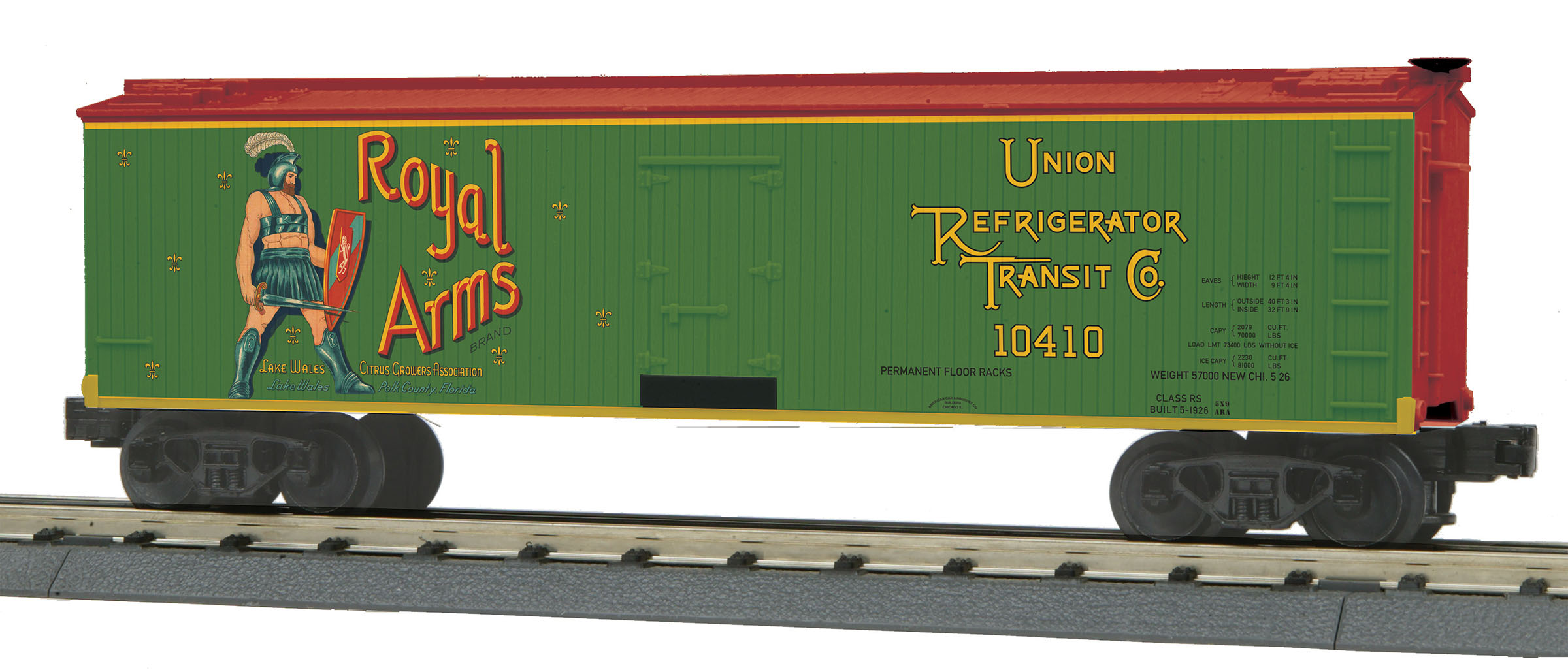 Royal Arms 40' wood sided reefer car