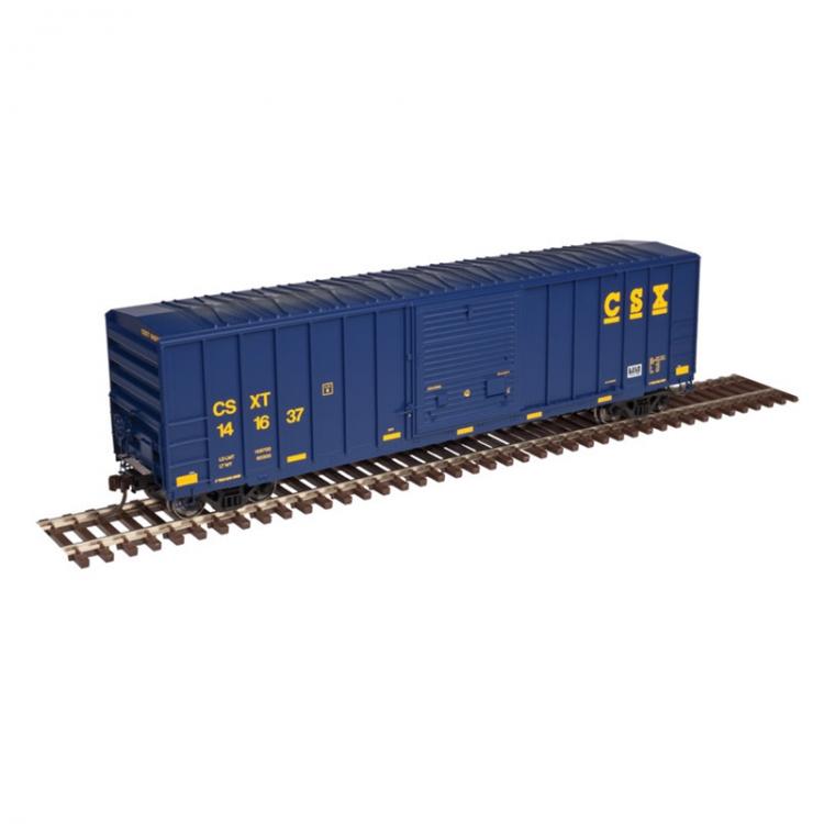 CSX (safety stripes) FMC 5077 single door boxcar #141660
