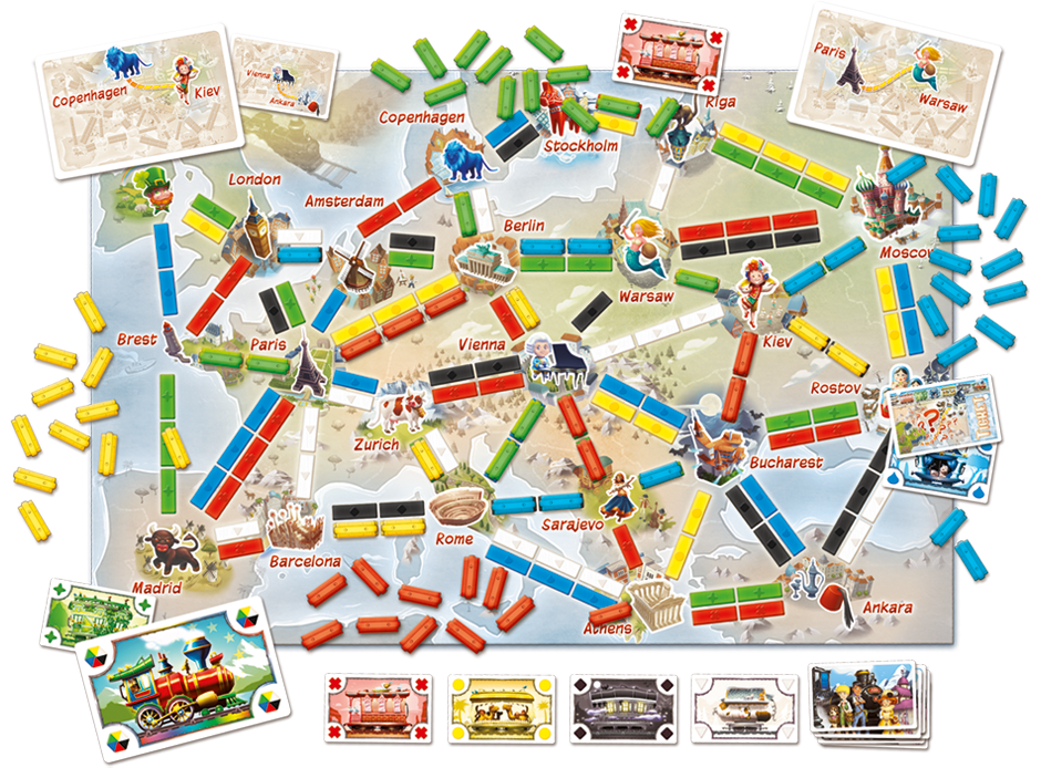Ticket To Ride First Journey Europe board game