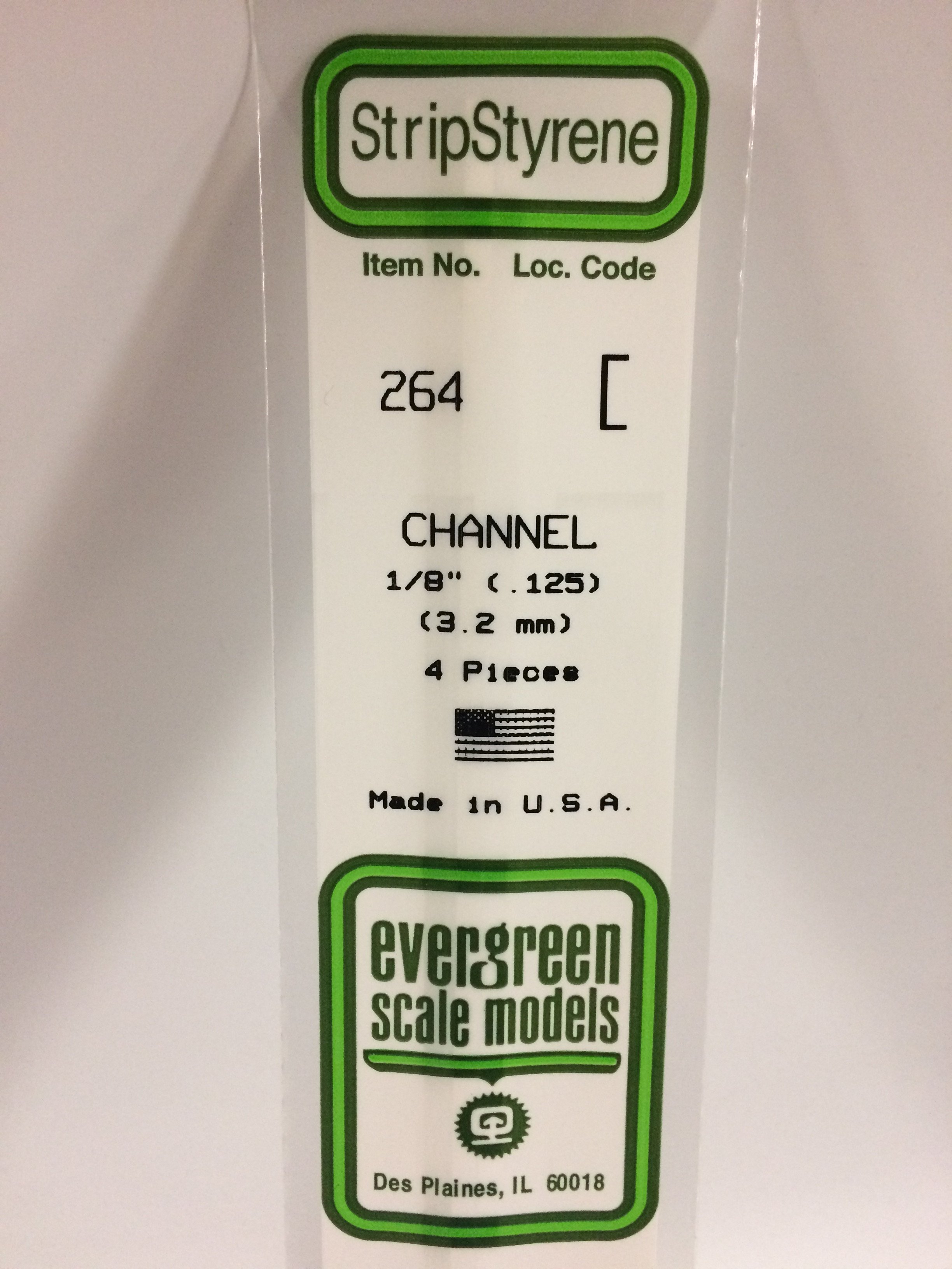 Channel 1/8" (.125") 4-Pieces