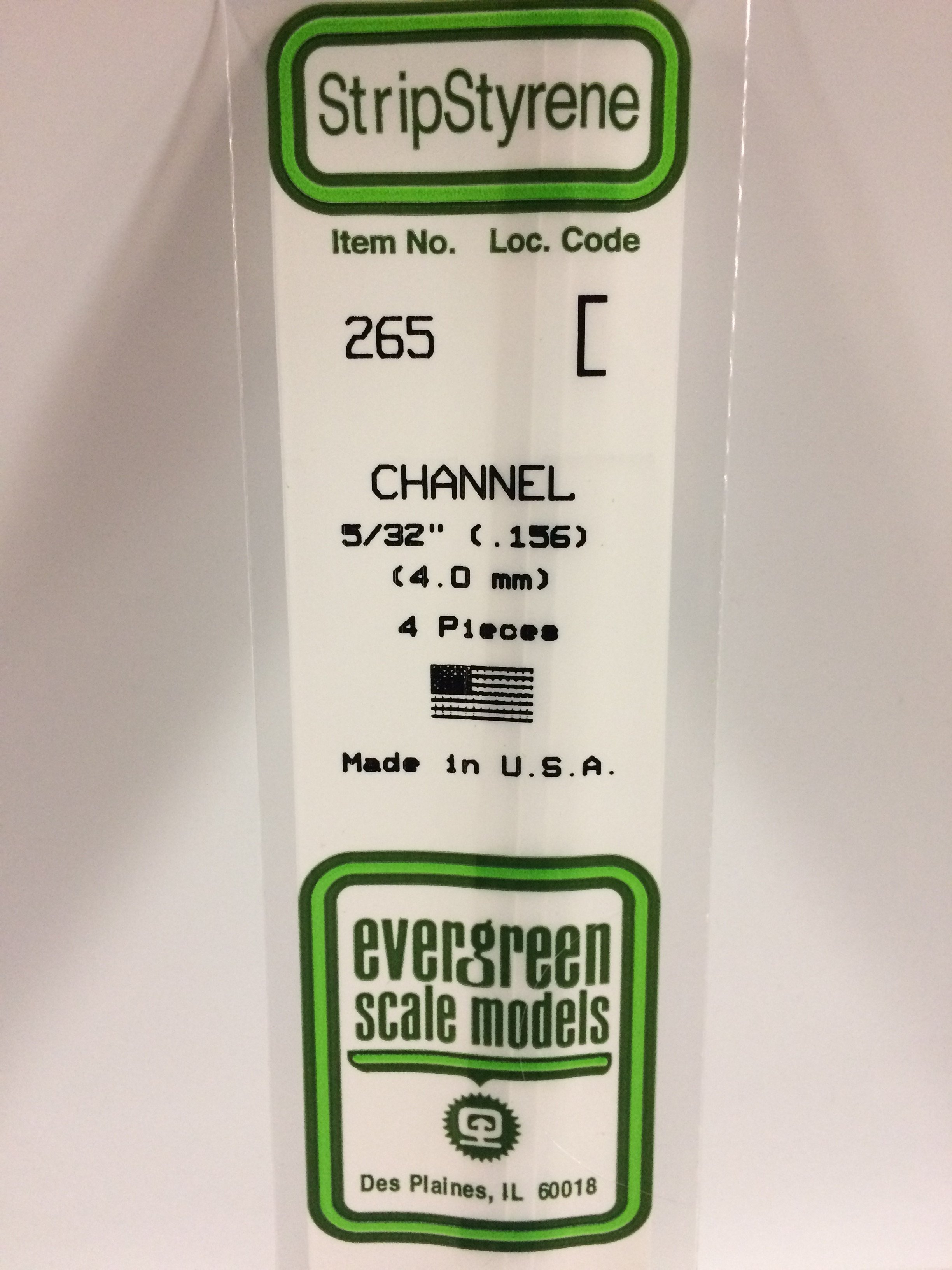 Channel 5/32" (.156) 4-Pieces