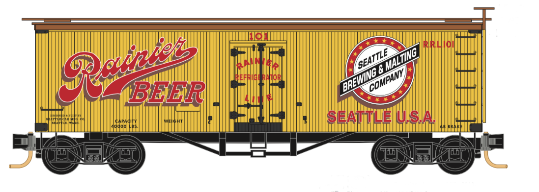 Rainier Beer 36' wood reefer #101 (special run)