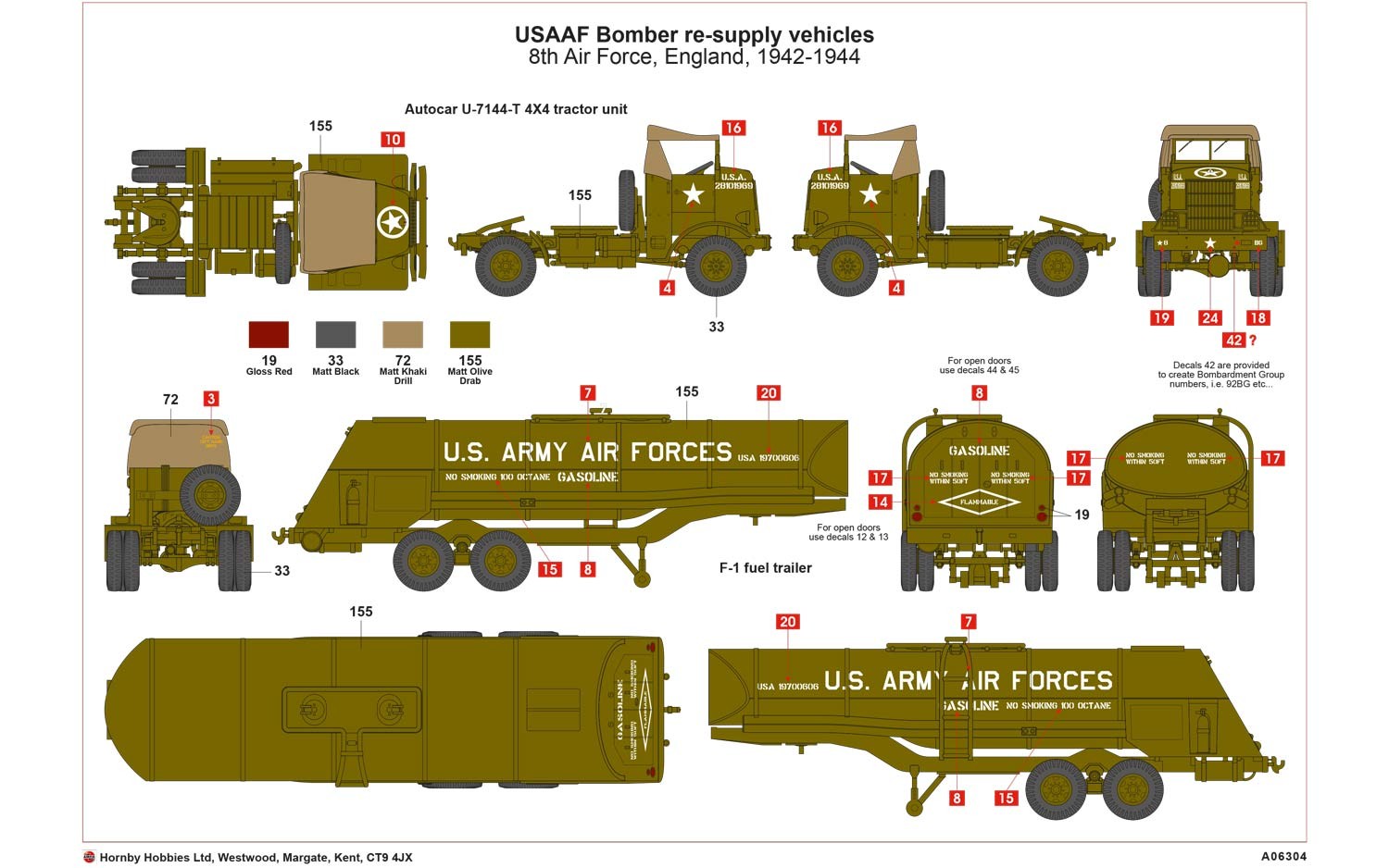 WWII USAAF 8th Air Force Bomber Resupply Set 1:72