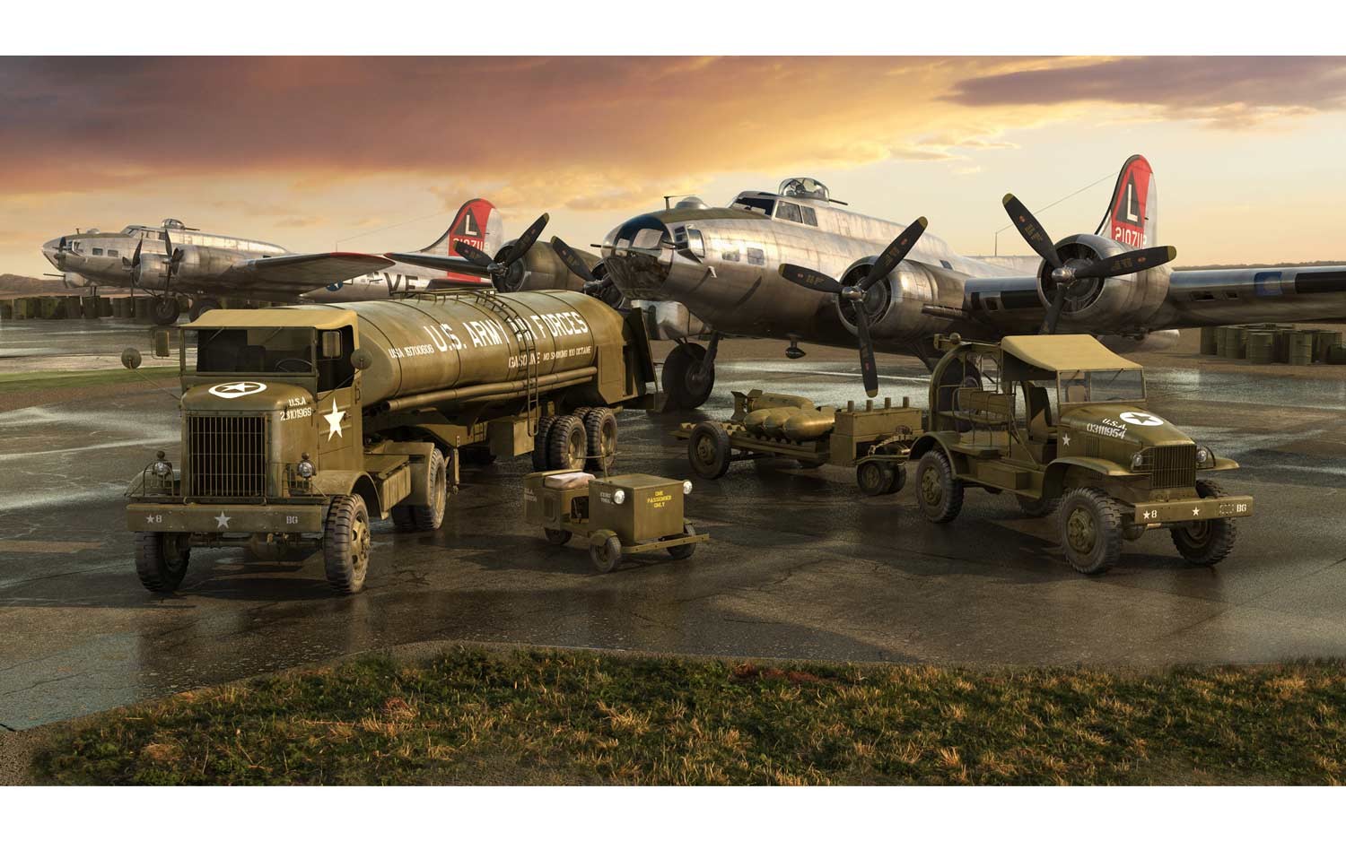 WWII USAAF 8th Air Force Bomber Resupply Set 1:72