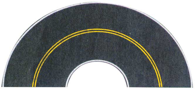Flexible Self Adhesive Paved Roadway Vintage/Modern Curves