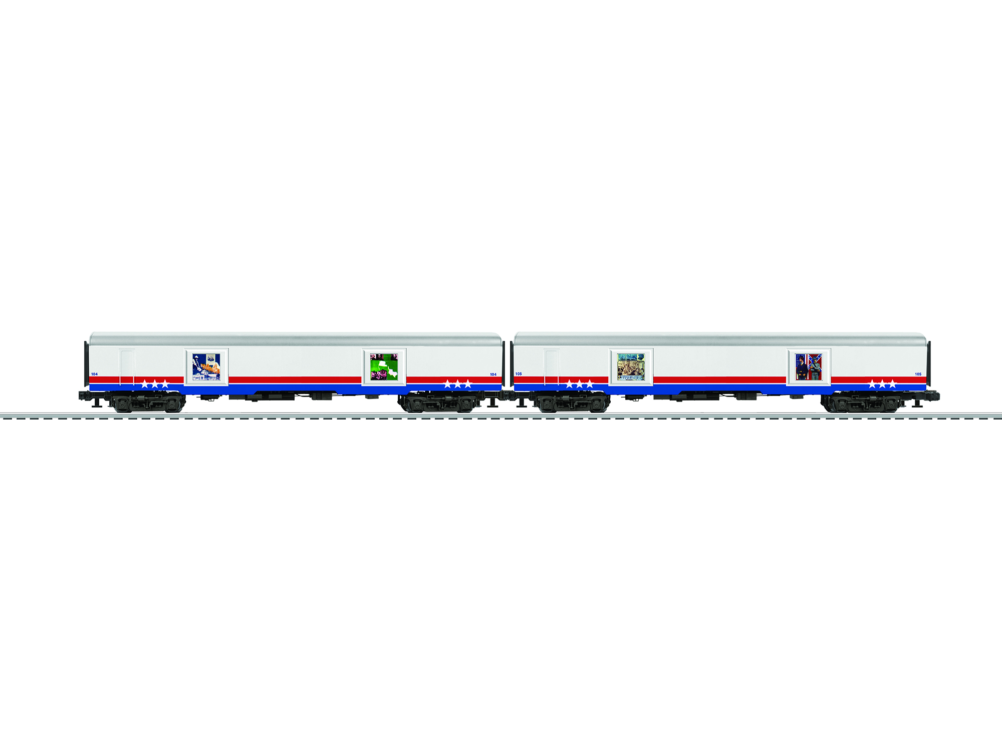 American Freedom Train 21" passenger car 2-pack