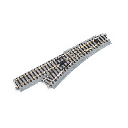 HO Unitrack Left Turnout with 490mm (19 1/4") Radius Curve