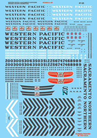 Western Pacific Including Sacramento Northern/Tidewater Southern