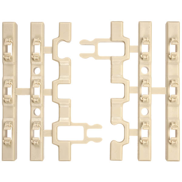 3-rail 3-tie end snap-lock clips w/ cement ties
