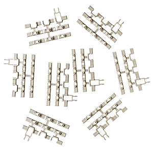 3-rail 3-tie end snap-lock clips w/ cement ties