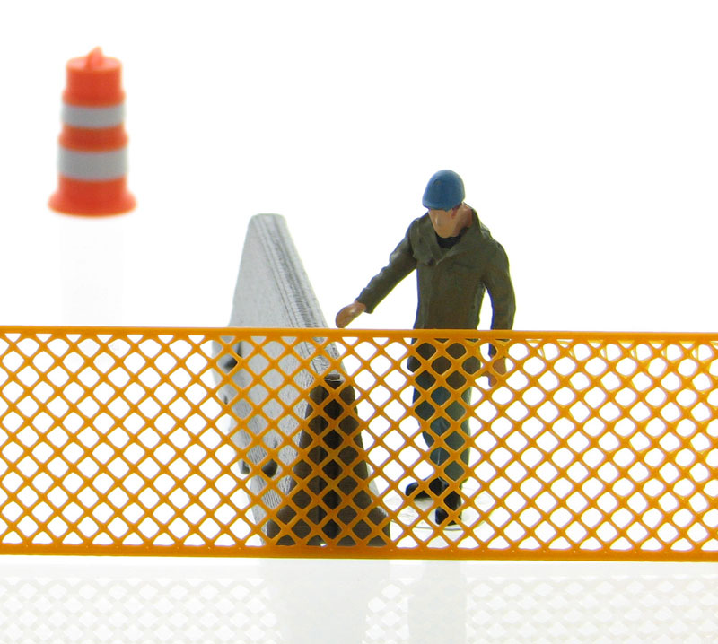 Orange Construction Fencing (four sections)