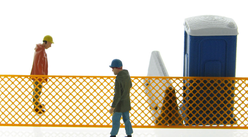 Orange Construction Fencing (four sections)