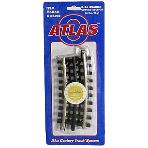 3-rail 36" quarter curve 4-pack