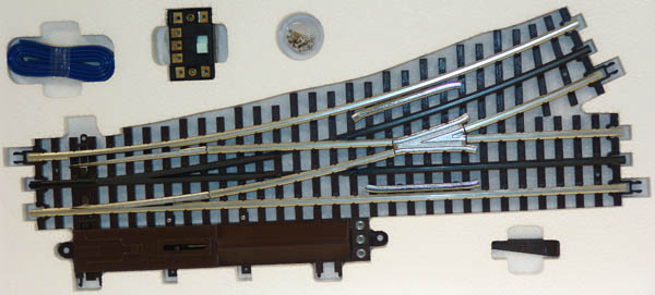 3-rail 72" left switch