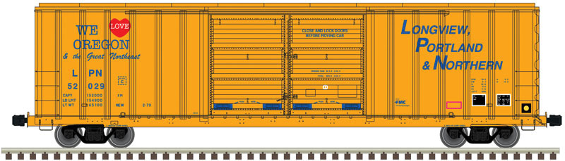 Longview,Portland & Northern FMC 5503 Double Door Box Car #52073