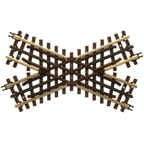 3-rail 45° crossing