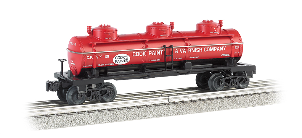 Cook Paint & Varnish 3-dome tank car