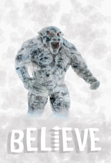 O Yeti the mythical creature figure