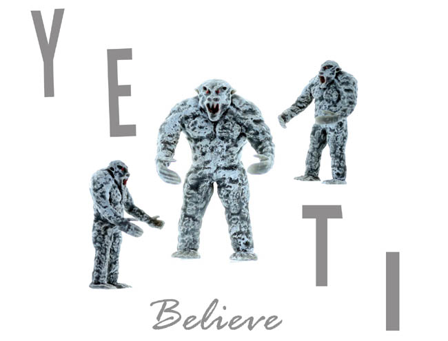 O Yeti the mythical creature figure