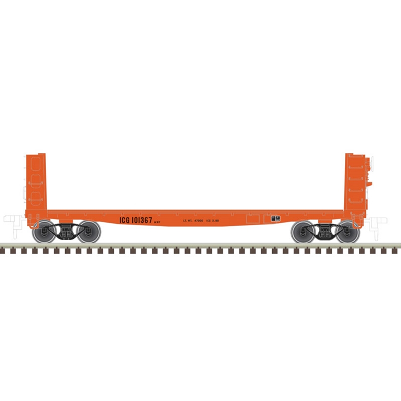 Illinois Central Gulf pulpwood flatcar #101361 2-rail