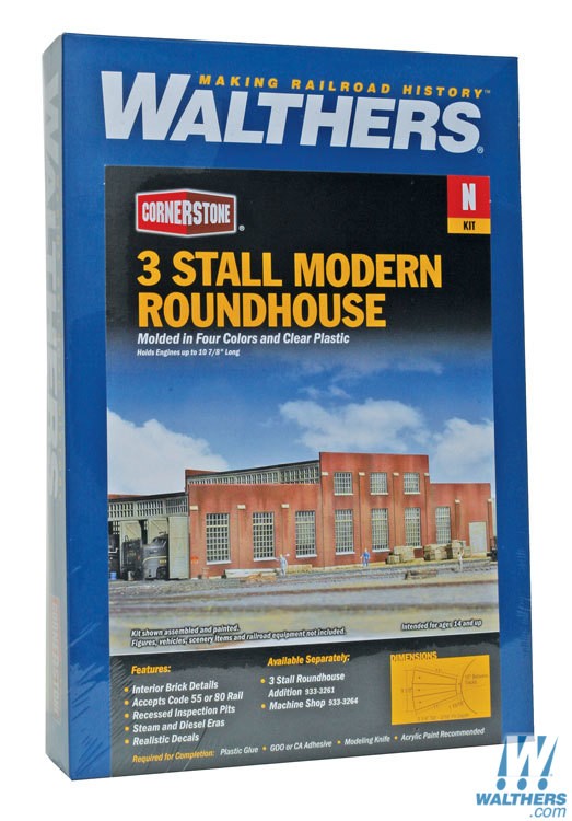 3 Stall Modern Roundhouse kit