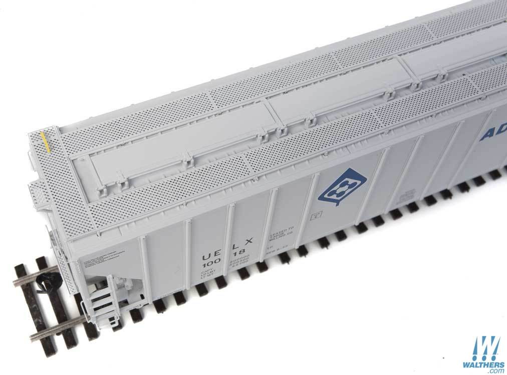 ADM (gray) 58' Evans 4780 cu ft 3-bay covered hopper #10018