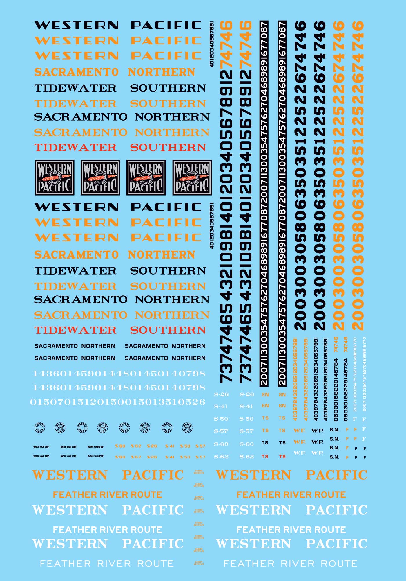 Western Pacific Including SN & TS Diesel Switchers (1950-1982)