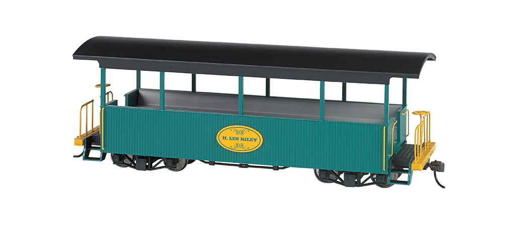 H. Lee Riley green with black roof open excursion car